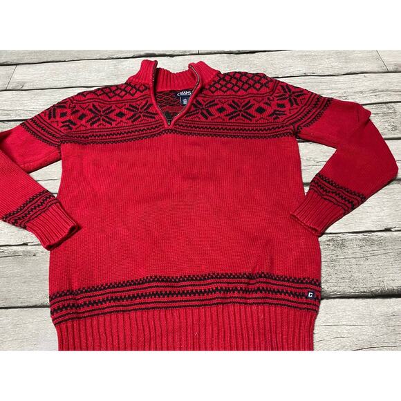 Chaps Christmas Snowflake Knitted Sweater Kids Size Large (14/16) - Picture 1 of 10
